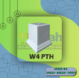 Piala W4 putih elegan dari Pusat Grosir Piala Terlengkap.